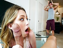 Stepson Shares His Hot Gf With Stepdad In Wild Threesome! - Ailee Ann -