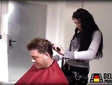 Ravishing Hairdresser Rides Her Client's Dick