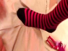 Mari Yamada In Funny Teen Stockings Gives Foot Job