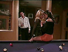 Lucky Hunk Watches A Couple Of Ladies Play With A Big Strap-On