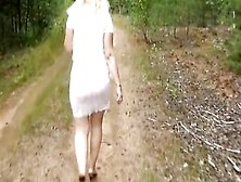 Inside A White Dress And Heels