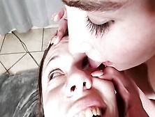 Gets A Cummed Inside My Eye Just For A Chubby Skank To Lick Out | Ffm 3Some | Double Hand Job