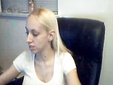 Pregnant Blonde On Webcam