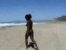 Nude Beach - Ebony Posing