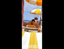 Husband Films Naked Wife On The Beach Tanning Her Pussy In Public Luana Kazaki