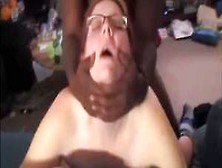 Black Dick Shooting Cum Inside While Husband Watches