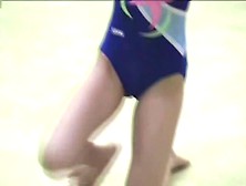 Foot Fetish Of Japanese Rhythmic Gymnastics Nymph Putting Her Leotard On By Peeping Tom Special-31