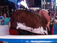 Magaluf 2014   Girl Is Rodeo Bull Riding And Revealing Her.....