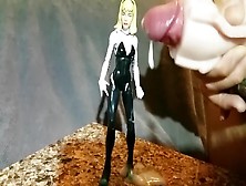 Spider Gwen Unmasked Slow Motion Cum On Figurine Fetish.  Sof.  Gw