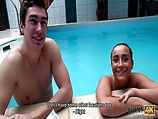 Czech Teen Gets Wet And Wild In Pool Pov