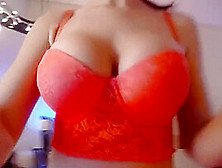 Webcam Cd In Red Lingerie Playing