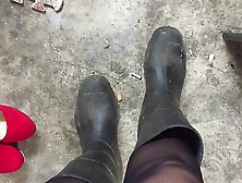 Stockings And Wellington Boots
