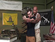 Tristan And Daymin Turn Their Gun-Training Into Some Raging Sex @ Gun Show