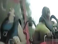 Big Boobs Bounce During A Roller Coaster Ride