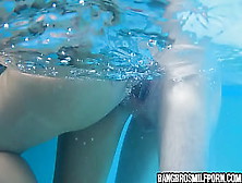 Fine Blonde With Humongous Breasts Gets Nailed In The Pool - Milf Porn