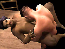 Pounding A Big Black Woman On The Table