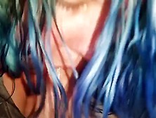 Blue Hair Dirty Hotel Head