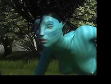Avatar Babe Anal Fucked By Huge Blue Cock
