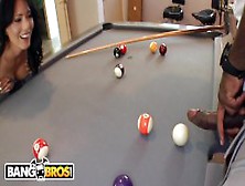 Bangbros - Zoey Holloway Plays With Rico Strong's Big Black Pool Stick Dick