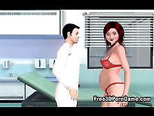 3D Cartoon Pregnant Honey Visits Her Gynecologist
