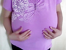 Big Tits In Purple Shirt
