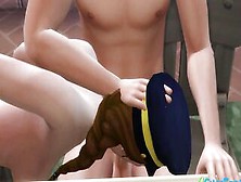 Kinky 3D Chicks From Sims Love Giving Blowjobs And Being Railed