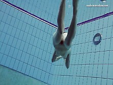 Sexy Pink Swimswear Babe Lera Showing Naked Body Underwater
