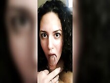 Babe Curly Ex-Wife Giving A Fellatio To Her Hubby