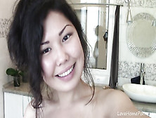Chinese Cutie Takes Off Her Clothes In The Kitchen