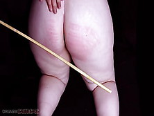 Little Fat Woman Teeny Sweetie Spanked,  Caned & Finger Poked By Daddy - Gorgeous Caning Marks On Pawg Bum - Best Authentic Amate