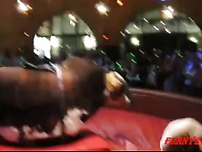 Mini Skirt Riding Mechanical Bull Fail. Mp4