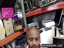 Black Innocent Gets Anal Banged By Dudes In The Shop