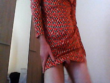 Crossdresser Wearing His Wife's Secretary Dress Pt. 1