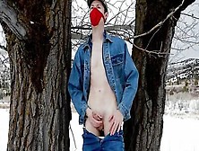 Twink Goes Outdoors And Strips Naked To Jerk Off In Nature