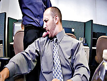 Insatiable Boss Demands 3Some In The Office Kitchen While Wearing Glasses
