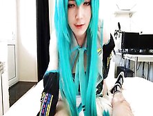 Bae Vocaloid Hatsune Miku Came To Visit A Fan After The Concert,  Blown His Dick And Screwed Him