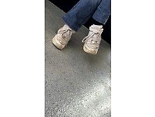 Candid Girl Beaten Up Nike Air Forces