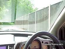 Petite Busty Russian Teen Bangs Her Drive