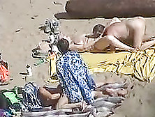 Girl Gets Her Pussy Fingered By Her Husband On A Nude Beach