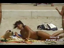 Perfect Tanned Babe On The Topless Beach The Ync. Com. Flv