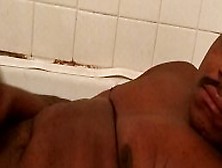 Black Bear In The Tub With Cum