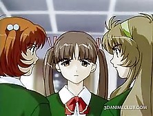 Anime Schoolgirl Fantasizing About Her Cute Colleague
