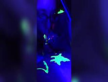 Blowjob During Neon Body Paint