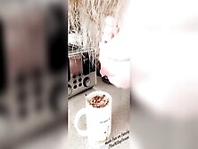 Milking Colostrum In My Coffee From My Pregnant Hooters.  Expressing Breastmilk,  Abf,  Anr