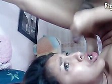 Flexible Brunette Shemale Self Sucking In Her Mouth