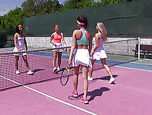 Tennis Is Always Fun When Cayla Lyons And Her Girlfriends Are Playing