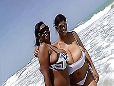 Brazilian Busty Babes Flashing Their Tits