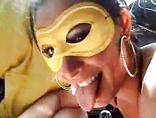 Masked Hussy Does The Throat Stuff