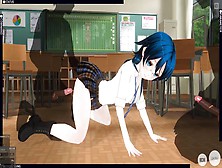 3D Cartoon Schoolgirl Likes To Fuck With 2 Dudes During Break