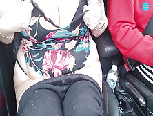 Dirty Husband Gets Me Stripping In The Car And Fingers Me